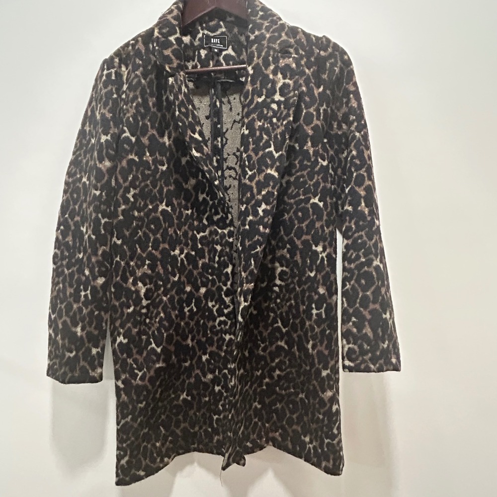 Womens Have‎ leopard coat sz Medium